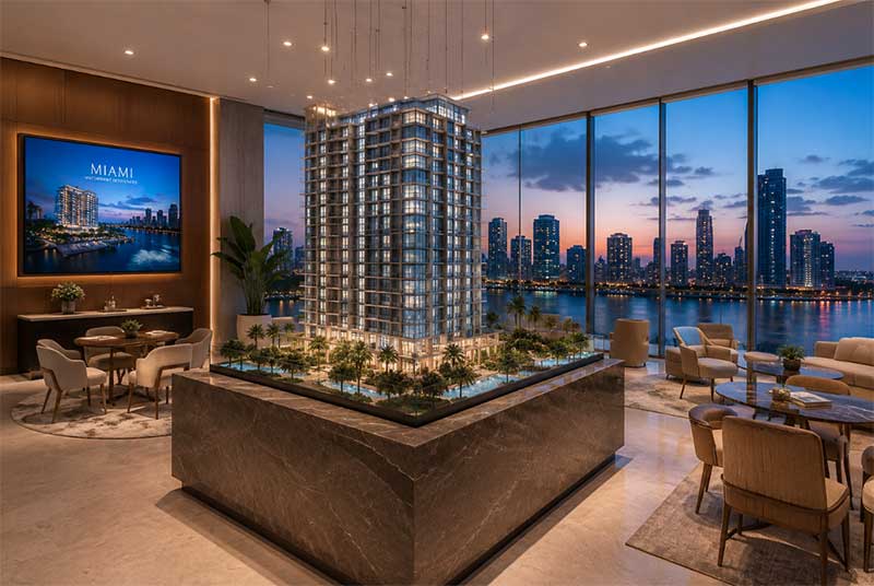 Sales center de lan&ccedil;amento imobili&aacute;rio em Miami